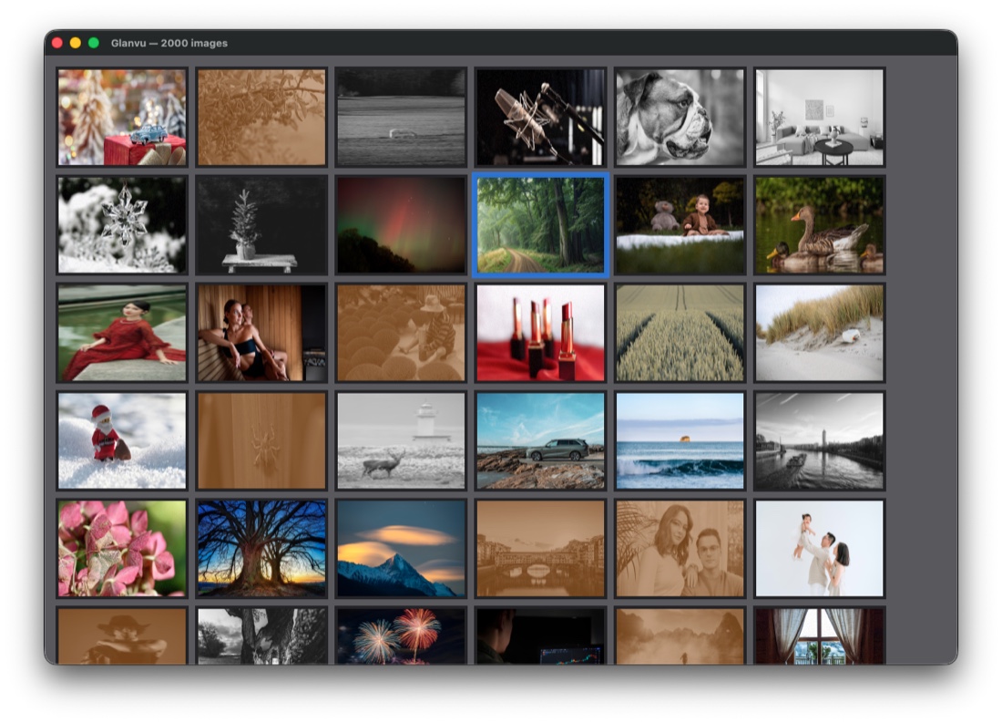 Glanvu thumbnail grid view
